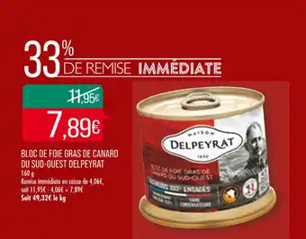 Match Bloc de foie gras de canard du sud-ouest DELPEYRAT offre