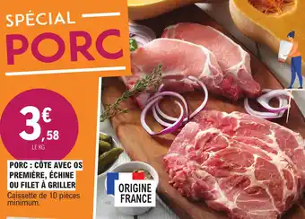 E.Leclerc Porc : côte avec os première offre