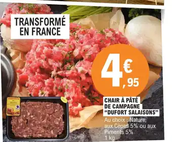 E.Leclerc Chair à pâté de campagne "dufort salaisons" offre