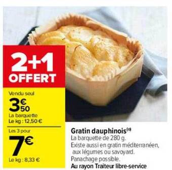Carrefour Gratin dauphinois offre