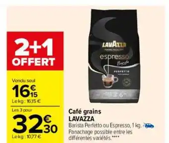 Carrefour Café grains lavazza offre