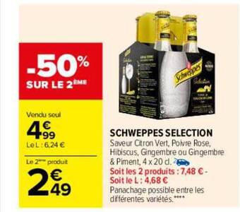 Carrefour Schweppes sélection offre