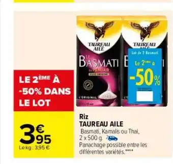 Carrefour Riz taureau ailé offre
