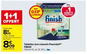 Carrefour Tablettes lave-vaisselle powerball finish offre