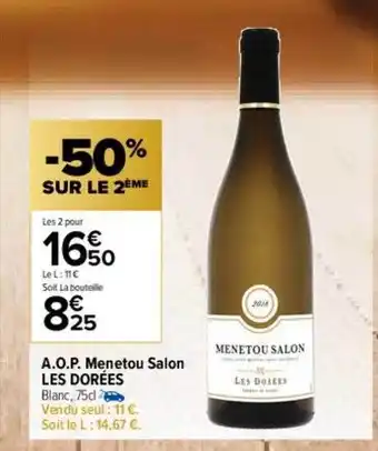Carrefour A.o.p. menetou salon les dorées offre