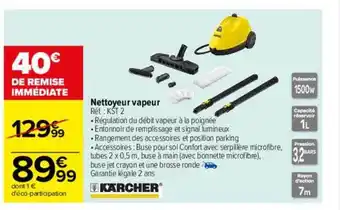Carrefour Nettoyeur vapeur kärcher offre