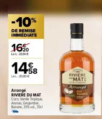 Carrefour Arrangé rivière du mat offre