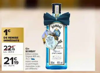 Carrefour Gin bombay offre