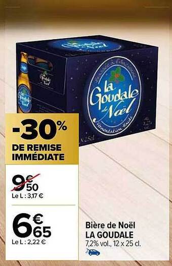 Carrefour Market Bière de noël la goudale offre