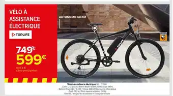 Carrefour Vélo à assistance électrique toplife offre