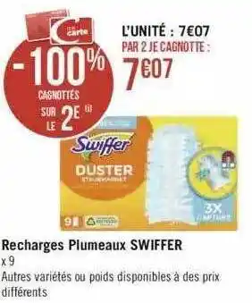 Géant Casino Recharges plumeaux swiffer offre
