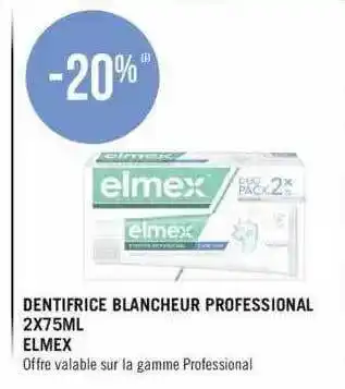 Géant Casino Dentifrice blancheur professional elmex offre
