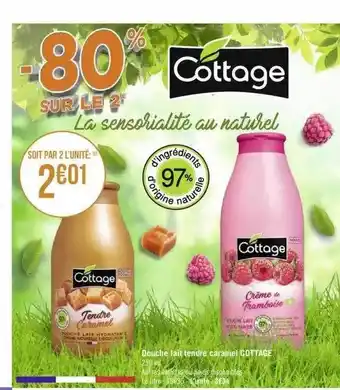 Géant Casino Douche lait tendre caramel cottage offre