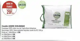 Couette legere ecologique