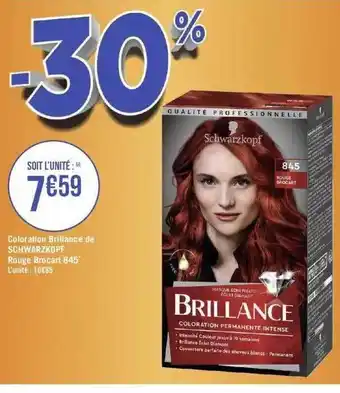 Géant Casino Coloration brillance de schwarzkopf rouge brocart 845 offre