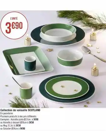 Géant Casino Collection de vaisselle scotland offre