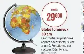 Globe lumineux 30 cm