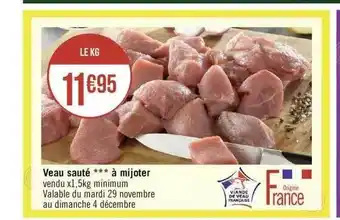 Veau sauté *** à mijoter
