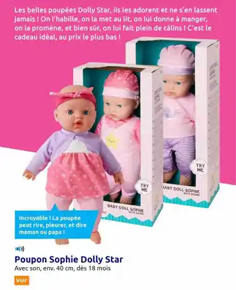 Action Poupon sophie dolly star offre