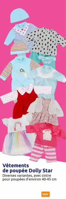 Action Vêtements de poupée dolly star offre