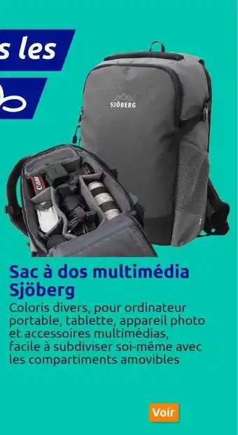 Action Sac à dos multimédia sjöberg offre
