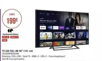 Géant Casino Tv led full hd 40 offre