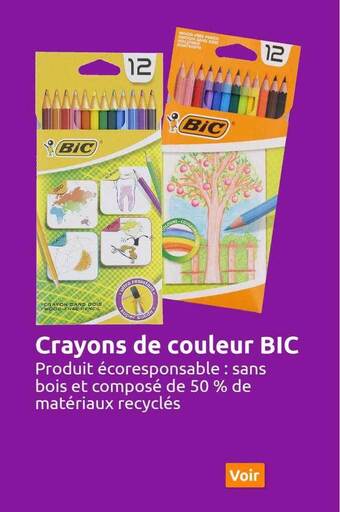 Action Crayons de couleur bic offre