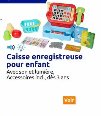 Action Caisse enregistreuse pour enfant offre
