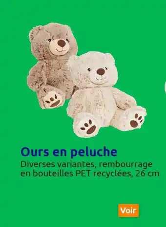 Action Ours en peluche offre