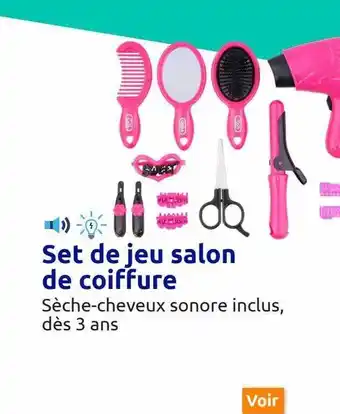 Action Set de jeu salon de coiffure offre