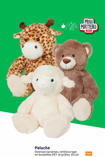 Action Peluche mini matters offre