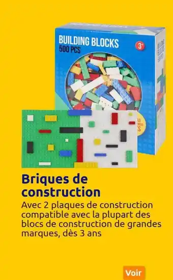 Action Briques de construction offre