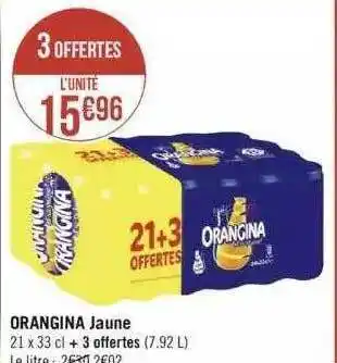 Géant Casino Orangina jaune offre