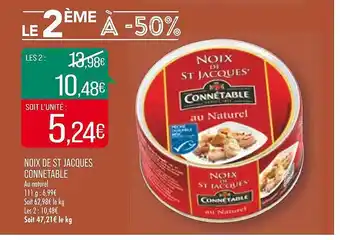 Match Noix de st jacques connetable offre