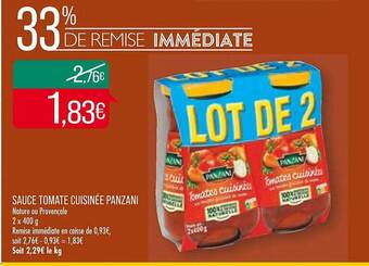 Match Sauce tomate cuisinée panzani offre