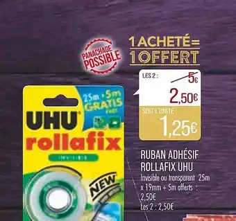 Match Ruban adhésif rollafix uhu offre
