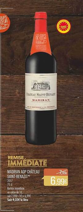 Match Madiran aop château saint-benazit offre