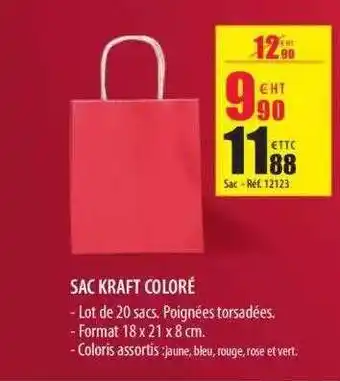 Sac kraft coloré