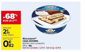 Carrefour Mascarpone casa azzurra offre