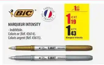 Office Depot Marqueur intensity bic offre