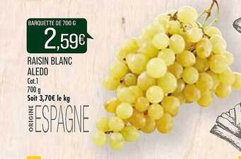 Match Raisin blanc aledo offre