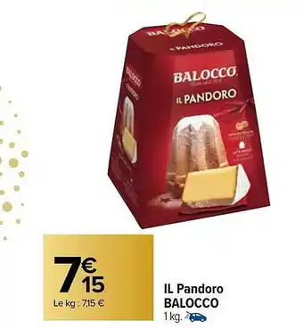 Carrefour Il pandoro balocco offre