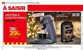 Cafetière à dosettes senseo philips