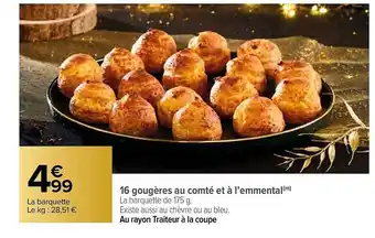 16 gougères au comté et à l'emmental