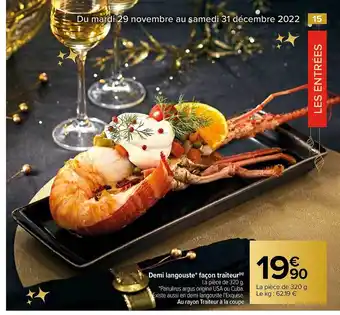 Carrefour Demi langouste façon traiteur offre