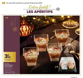 Carrefour 4 verrines méditerranéennes avocat crevette offre