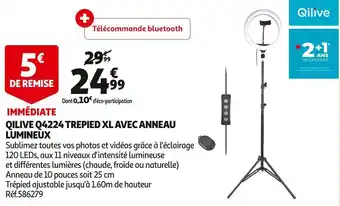 Qilive q4224 trepied xl avec anneau lumineux