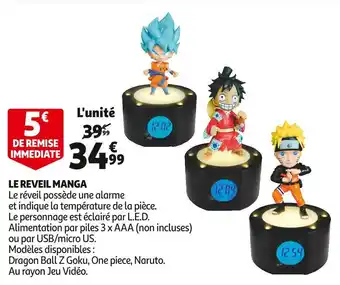Auchan Le reveil manga offre