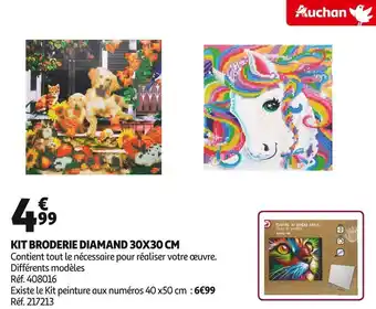 Auchan Auchan kit broderie diamand 30x30 cm offre