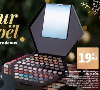 Auchan Palette maquillage graphique xxl parisax offre